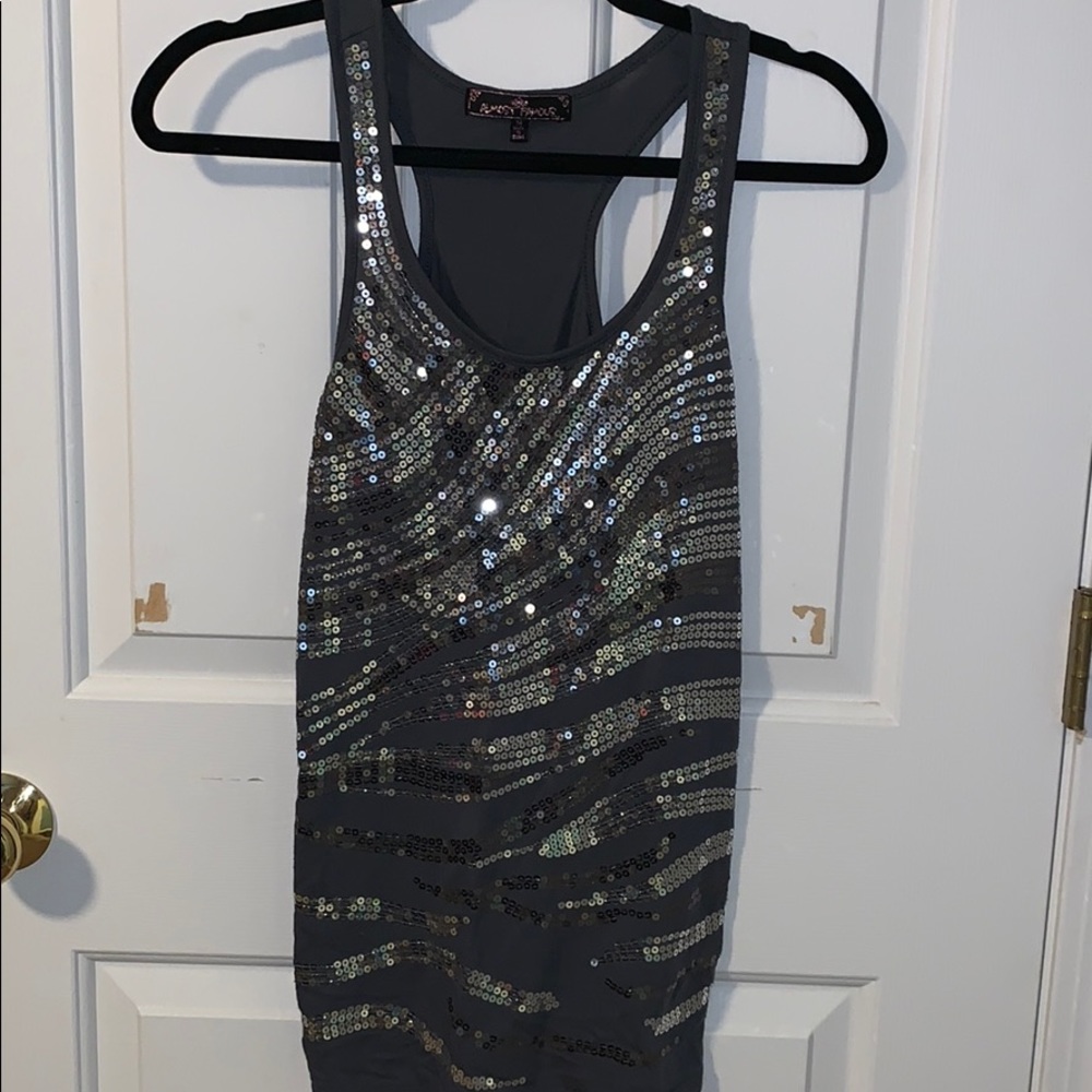 Sequin tank top